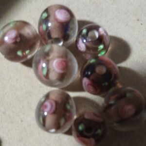 Floral Glass Bead Bracelet